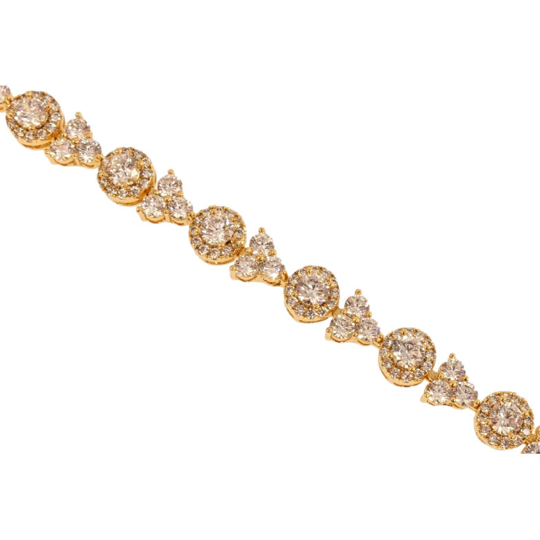 Браслет Xuping Позолота 18K Кристальная изящность длина с доп.замком 17,19см х 7мм фото №1