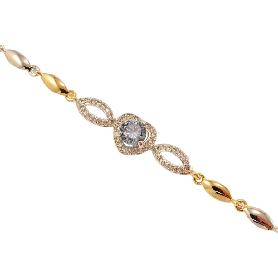 Браслет Xuping Позолота + Родий Романтизм длина 18.5см х 4мм фото №1 Браслет Xuping Позолота + Родий Романтизм длина 18.5см х 4мм фото №1