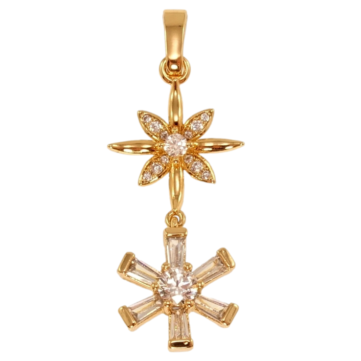 Кулон Xuping Позолота 18K Кристальні зірочки фото №5