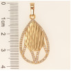 Кулон Xuping Позолота 18K Капелька с цирконием и узором насечками фото №2 Кулон Xuping Позолота 18K Капелька с цирконием и узором насечками фото №2