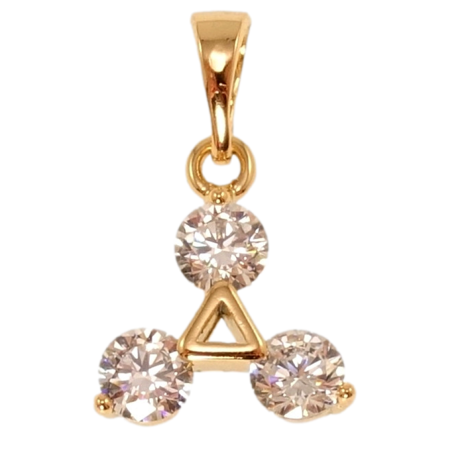 Кулон Xuping Позолота 18K Трикутник із кристалами фото №1 Кулон Xuping Позолота 18K Трикутник із кристалами фото №1
