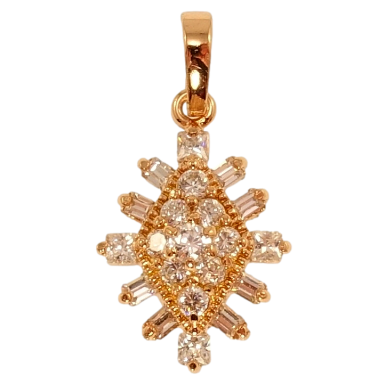 Кулон Xuping Позолота 18K Лучистый ромб с цирконием фото №1