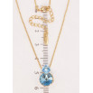 Кулон Xuping колір 18K з кр-ми Swarovski на ланцюжку Кристали Aquamarine довжина 40-45см фото №2