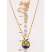 Кулон Xuping колір 18K з кр-ми Swarovski на ланцюжку Кристали Vitrail Medium довжина 40-45см фото №2
