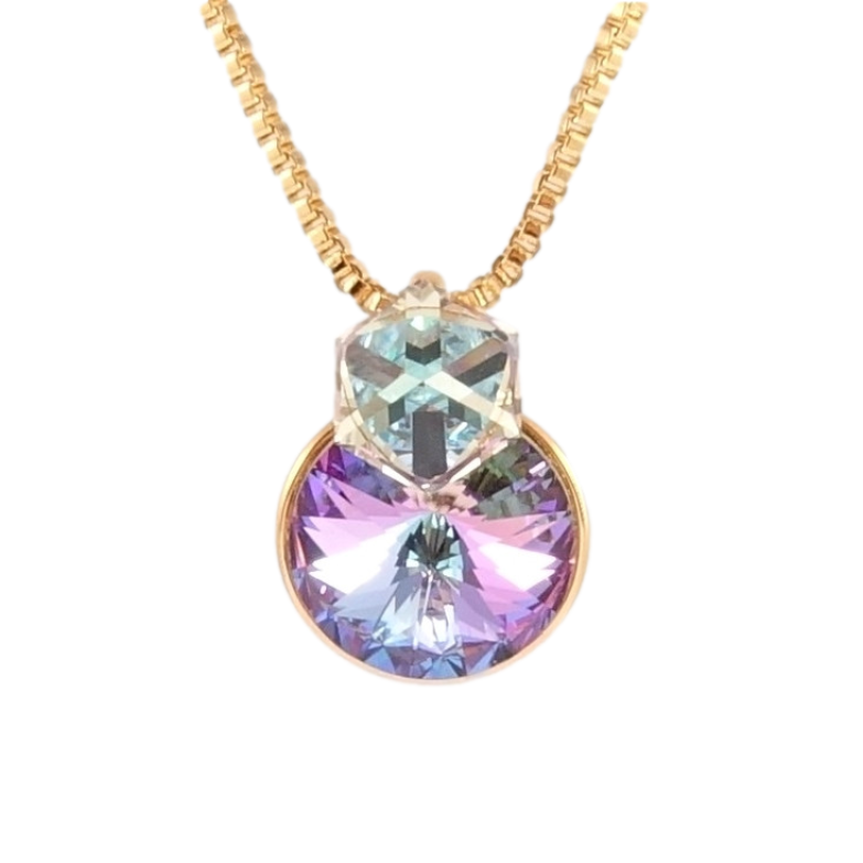 Кулон Xuping колір 18K з кр-ми Swarovski на ланцюжку Кристали Paradise Shine довжина 40-45см фото №1