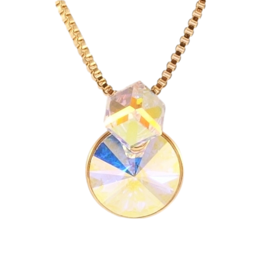 Кулон Xuping колір 18K з кр-ми Swarovski на ланцюжку Кристали АВ довжина 40-45см фото №1