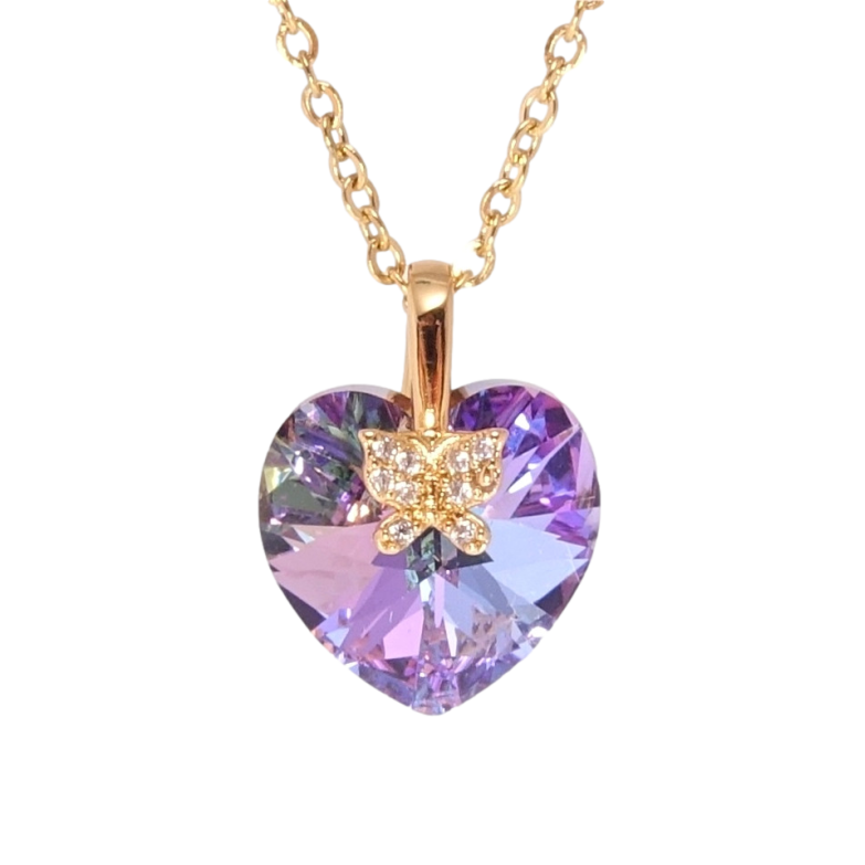 Кулон Xuping колір 18K з кр-ми Swarovski на ланцюжку Кристальне серце Paradise Shine довжина 40-45см х фото №2