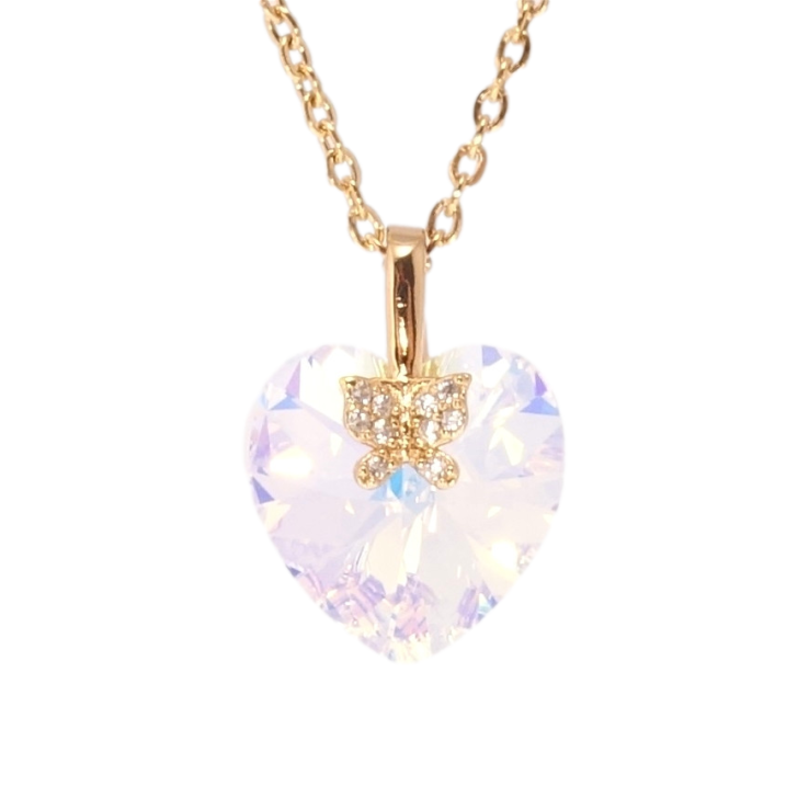 Кулон Xuping колір 18K з кр-ми Swarovski на ланцюжку Кристальне серце Shimmer довжина 40-45см х 2см фото №19