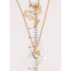 Кулон Xuping колір 18K з кр-ми Swarovski на ланцюжку Кристальне серце Shimmer довжина 40-45см х 2см фото №2