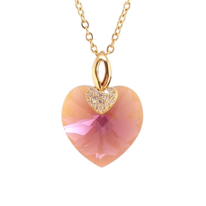 Кулон Xuping цвет 18K с кр-ми Swarovski на цепочке Кристальное сердечко Light Amethyst длина 40-45см х фото №1 Кулон Xuping цвет 18K с кр-ми Swarovski на цепочке Кристальное сердечко Light Amethyst длина 40-45см х фото №1