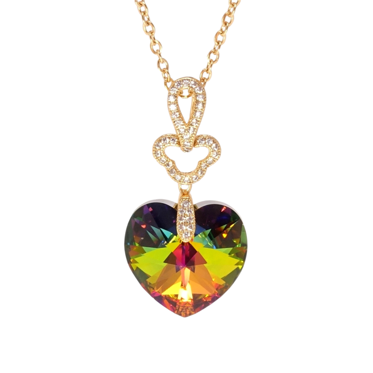 Кулон Xuping цвет 18K с кр-ми Swarovski на цепочке Сердечко Vitrail Medium длина 40-45см х 2см фото №2 Кулон Xuping цвет 18K с кр-ми Swarovski на цепочке Сердечко Vitrail Medium длина 40-45см х 2см фото №2