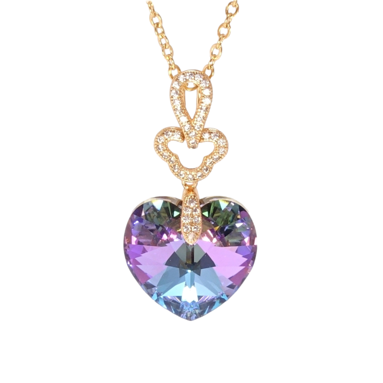 Кулон Xuping колір 18K з кр-ми Swarovski на ланцюжку Сердечко Paradise Shine довжина 40-45см х 2см фото №1 Кулон Xuping колір 18K з кр-ми Swarovski на ланцюжку Сердечко Paradise Shine довжина 40-45см х 2см фото №1