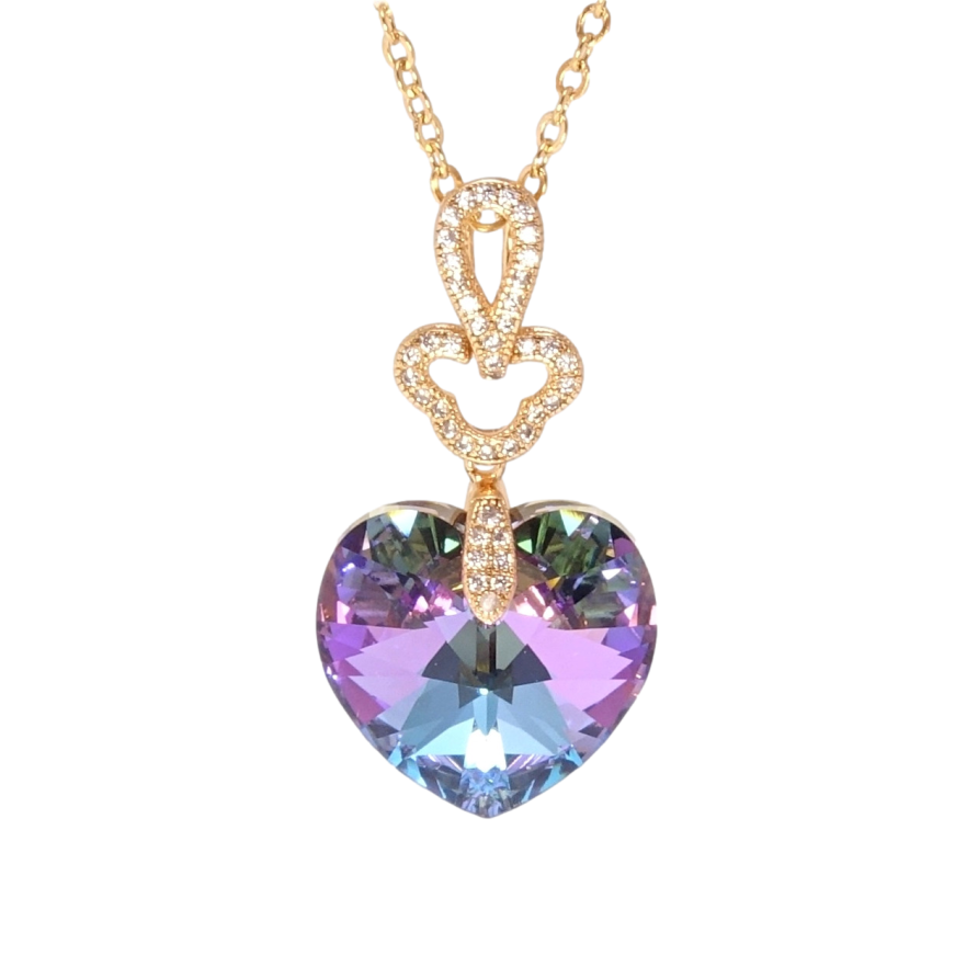 Кулон Xuping колір 18K з кр-ми Swarovski на ланцюжку Сердечко Paradise Shine довжина 40-45см х 2см фото №1 Кулон Xuping колір 18K з кр-ми Swarovski на ланцюжку Сердечко Paradise Shine довжина 40-45см х 2см фото №1