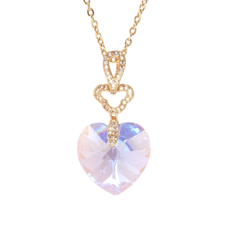 Кулон Xuping цвет 18K с кр-ми Swarovski на цепочке Сердечко Lavender Delite длина 40-45см х 2см фото №5 Кулон Xuping цвет 18K с кр-ми Swarovski на цепочке Сердечко Lavender Delite длина 40-45см х 2см фото №5
