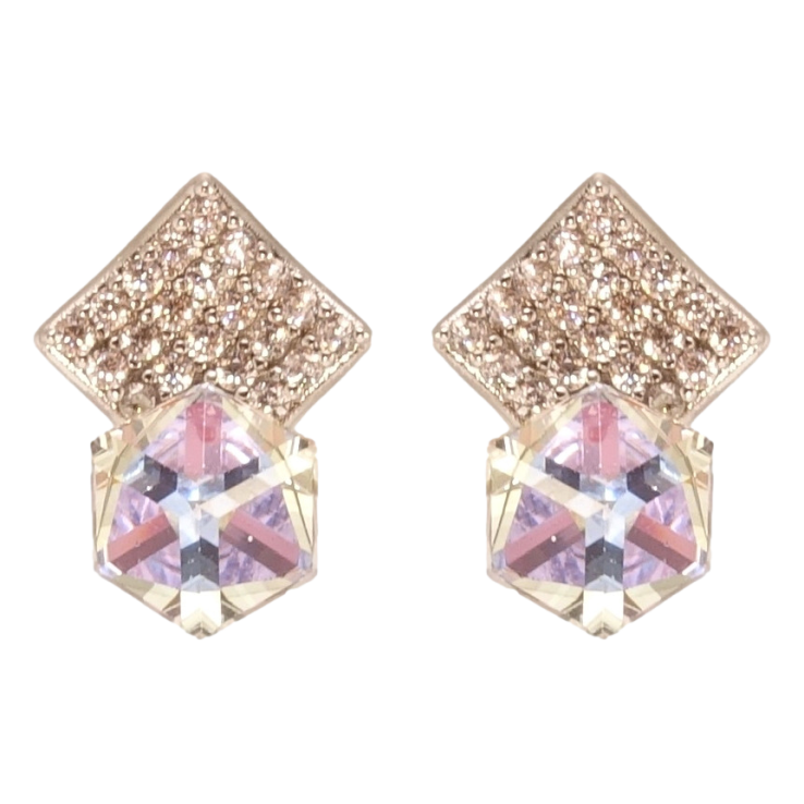 Серьги Xuping цвет Родий с кристаллами Swarovski пусеты Ромбы инкрустация кристаллами с кубиками Paradise фото №14 Серьги Xuping цвет Родий с кристаллами Swarovski пусеты Ромбы инкрустация кристаллами с кубиками Paradise фото №14