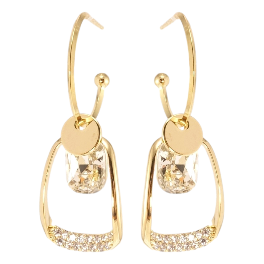 Серьги Xuping цвет 14K с кристаллами Swarovski пусеты Декоративные подвески фото №1 Серьги Xuping цвет 14K с кристаллами Swarovski пусеты Декоративные подвески фото №1