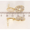 Серьги Xuping QQMM Позолота 14K пусеты Овальные подвески с кр-ми и фото №2 Серьги Xuping QQMM Позолота 14K пусеты Овальные подвески с кр-ми и фото №2