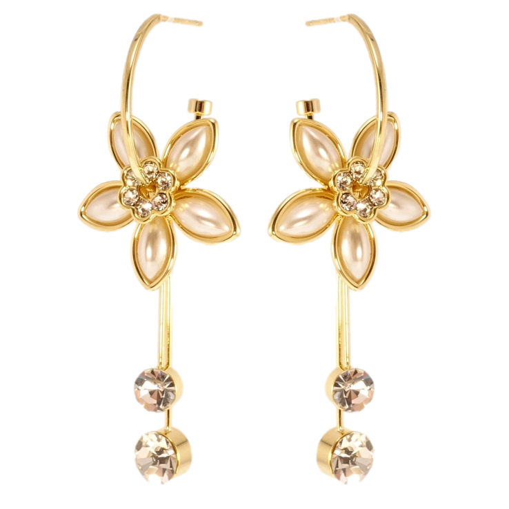 Сережки Xuping QQMM Позолота 14K пусети Квіткова досконалість фото №6 Сережки Xuping QQMM Позолота 14K пусети Квіткова досконалість фото №6