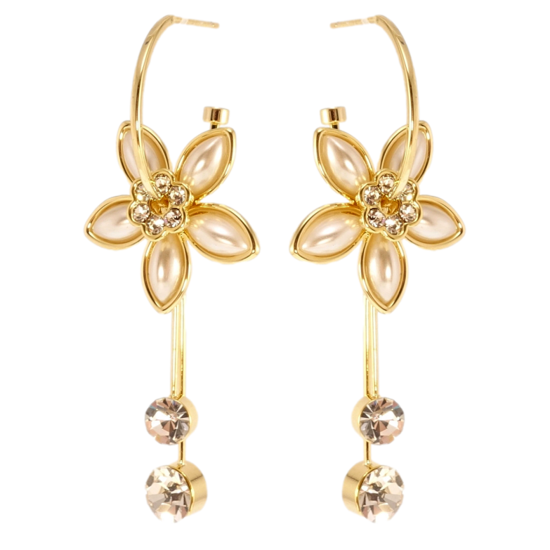 Серьги Xuping QQMM Позолота 14K пусеты Цветочное совершенство фото №1 Серьги Xuping QQMM Позолота 14K пусеты Цветочное совершенство фото №1