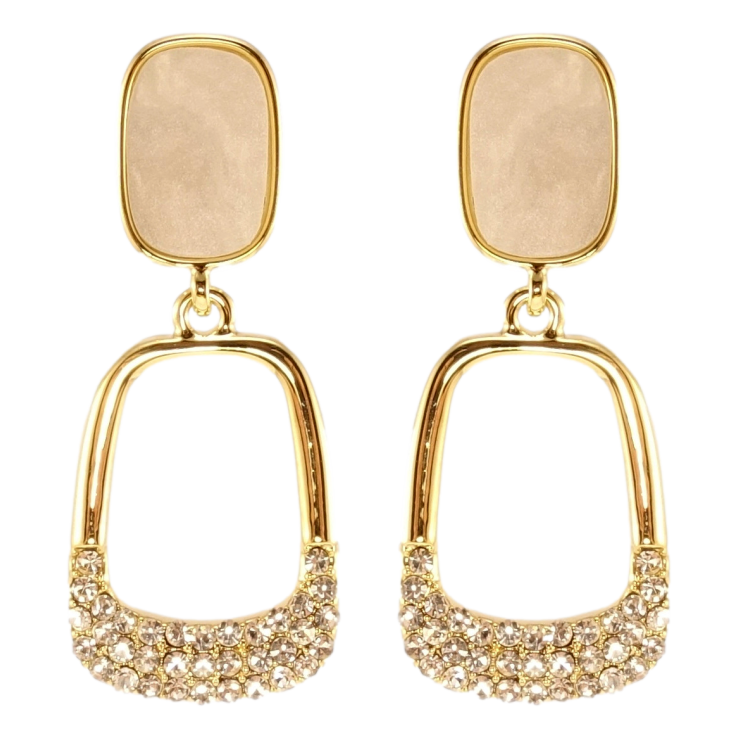 Сережки Xuping QQMM Позолота 14K пусети Елегантні форми з цирконієм та фото №14 Сережки Xuping QQMM Позолота 14K пусети Елегантні форми з цирконієм та фото №14