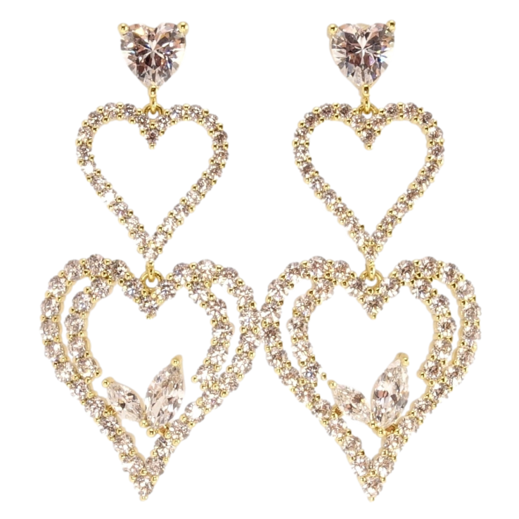 Сережки Xuping QQMM Позолота 14K пусети Романтичні підвіски з цирконієм фото №6 Сережки Xuping QQMM Позолота 14K пусети Романтичні підвіски з цирконієм фото №6