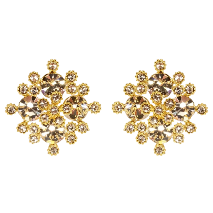 Сережки Xuping QQMM Позолота 14K пусети Розсип цирконію фото №7 Сережки Xuping QQMM Позолота 14K пусети Розсип цирконію фото №7