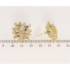 Сережки Xuping QQMM Позолота 14K пусети Розсип цирконію фото №2 Сережки Xuping QQMM Позолота 14K пусети Розсип цирконію фото №2