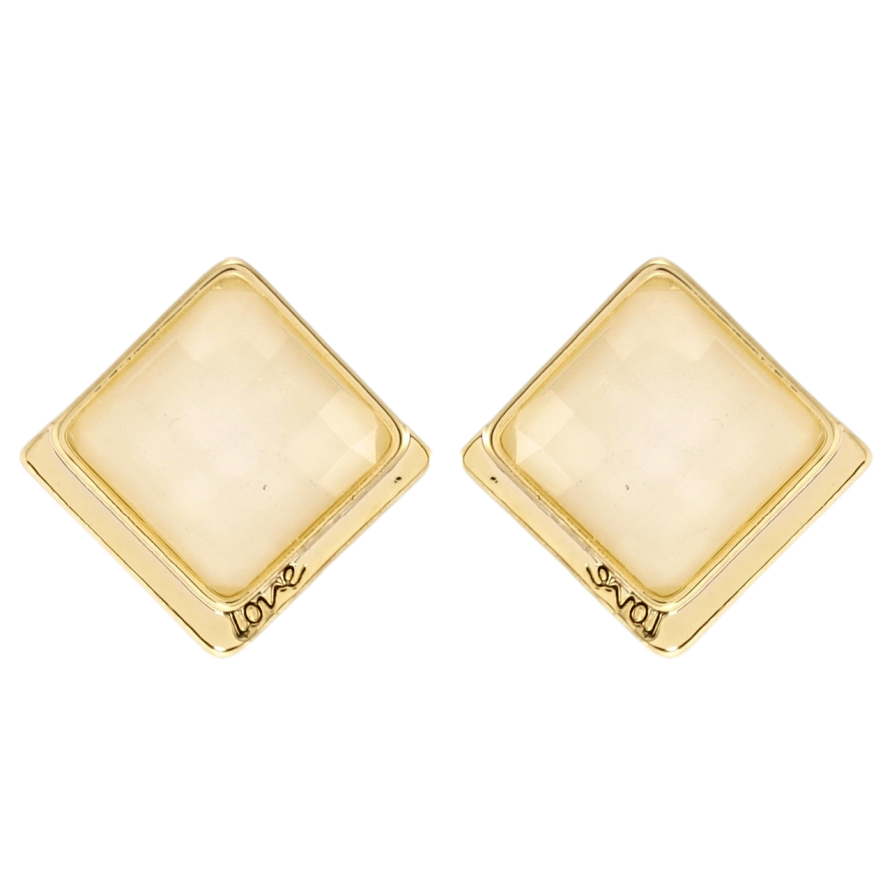 Серьги Xuping QQMM Позолота 14K пусеты Ромбы Love 17х17мм фото №1 Серьги Xuping QQMM Позолота 14K пусеты Ромбы Love 17х17мм фото №1