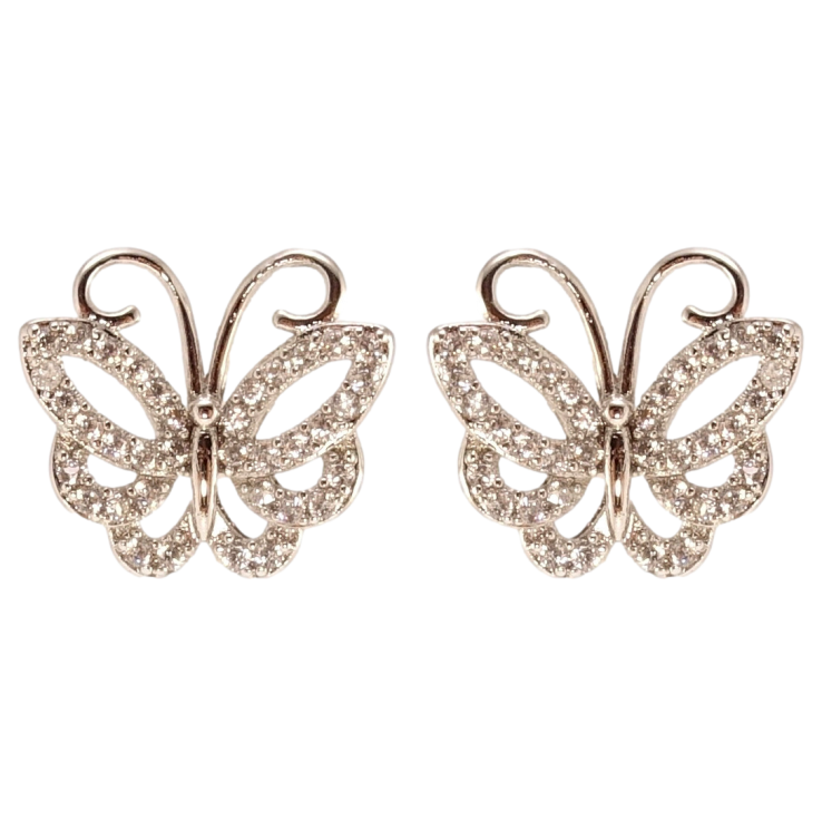 Сережки Xuping QQMM Родій пусети Метелики з цирконієм фото №23 Сережки Xuping QQMM Родій пусети Метелики з цирконієм фото №23