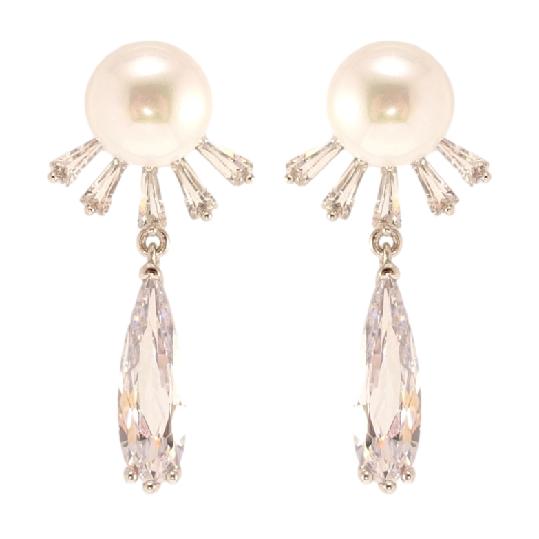 Сережки Xuping QQMM Родій пусети Перлинні кульбаби фото №1 Сережки Xuping QQMM Родій пусети Перлинні кульбаби фото №1