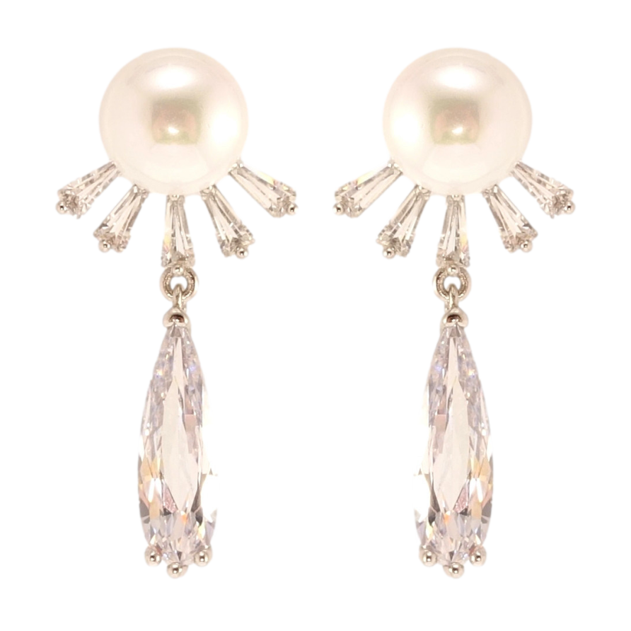 Сережки Xuping QQMM Родій пусети Перлинні кульбаби фото №1 Сережки Xuping QQMM Родій пусети Перлинні кульбаби фото №1