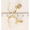 Сережки Xuping QQMM Позолота 14K пусети Кристали на дужках фото №2 Сережки Xuping QQMM Позолота 14K пусети Кристали на дужках фото №2