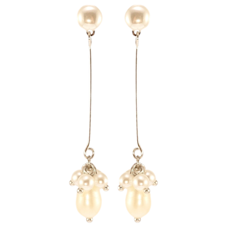 Сережки Xuping QQMM Родій пусети Декоративні перлинні підвіски фото №1 Сережки Xuping QQMM Родій пусети Декоративні перлинні підвіски фото №1