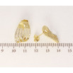 Сережки Xuping QQMM Позолота 14K пусети Декоративні петельки з цирконієм візерунок на один бік фото №2 Сережки Xuping QQMM Позолота 14K пусети Декоративні петельки з цирконієм візерунок на один бік фото №2