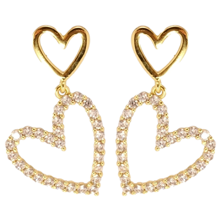 Серьги Xuping QQMM Позолота 14K пусеты Сердечки с цирконием фото №25 Серьги Xuping QQMM Позолота 14K пусеты Сердечки с цирконием фото №25