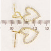 Серьги Xuping QQMM Позолота 14K пусеты Сердечки с цирконием фото №2 Серьги Xuping QQMM Позолота 14K пусеты Сердечки с цирконием фото №2