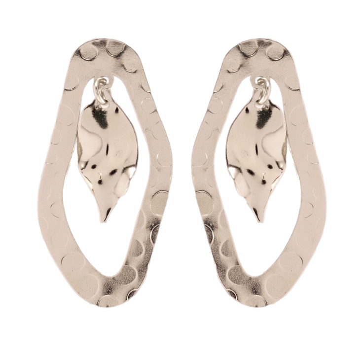 Серьги Xuping Родий пусеты Элегантные формы фото №2