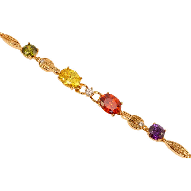 Браслет Xuping Позолота 18K Разноцветные кристаллы с декоративным плетением длина с доп.замком 17,19см х фото №23 Браслет Xuping Позолота 18K Разноцветные кристаллы с декоративным плетением длина с доп.замком 17,19см х фото №23