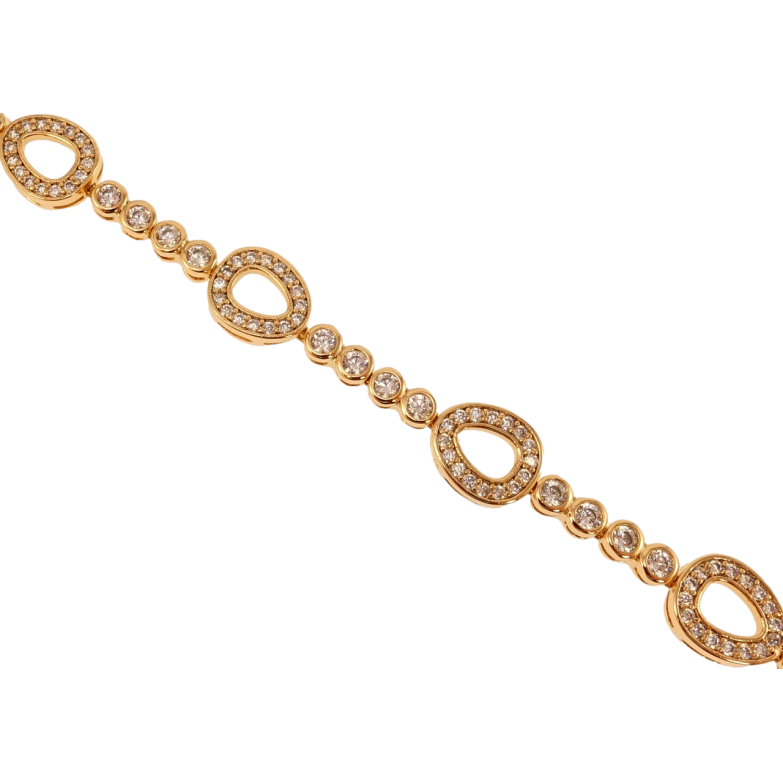 Браслет Xuping Позолота 18K Розсип кристалів довжина з дод. замком 17,19.5см х 3-9мм фото №2 Браслет Xuping Позолота 18K Розсип кристалів довжина з дод. замком 17,19.5см х 3-9мм фото №2