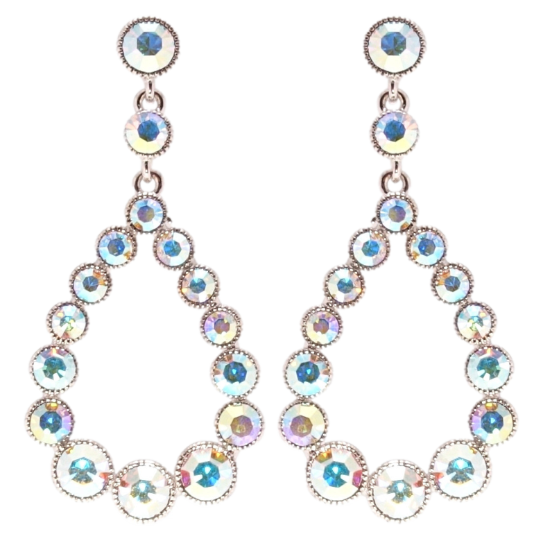 Серьги Xuping Родий пусеты Изящные капельки фото №1