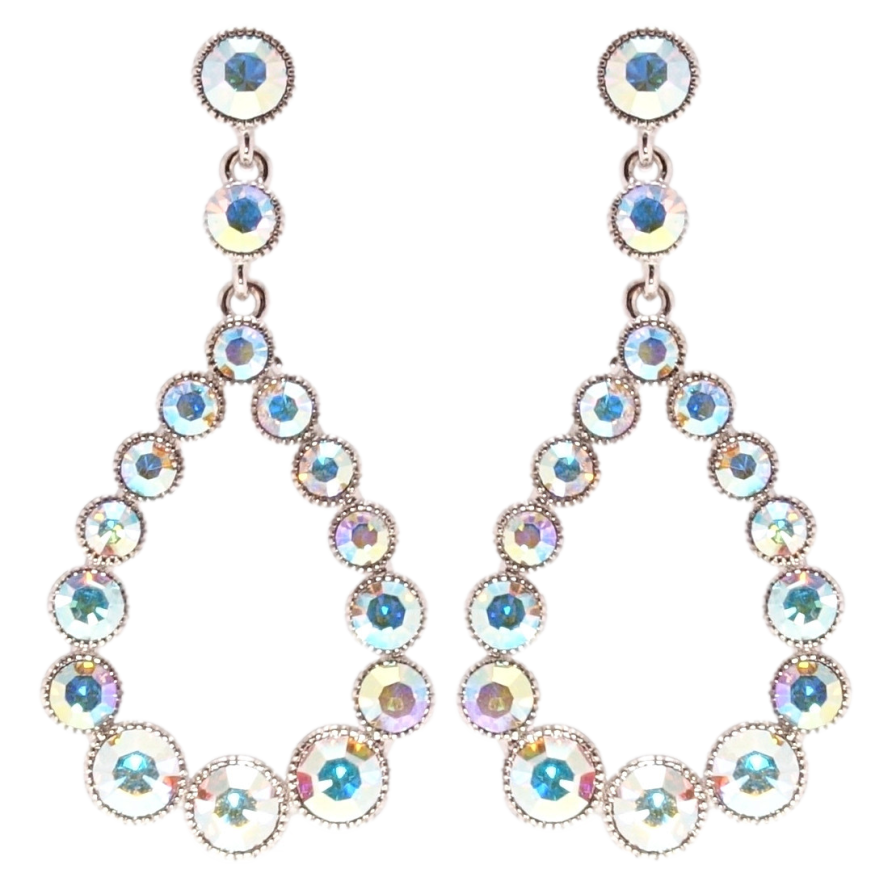 Серьги Xuping Родий пусеты Изящные капельки фото №1