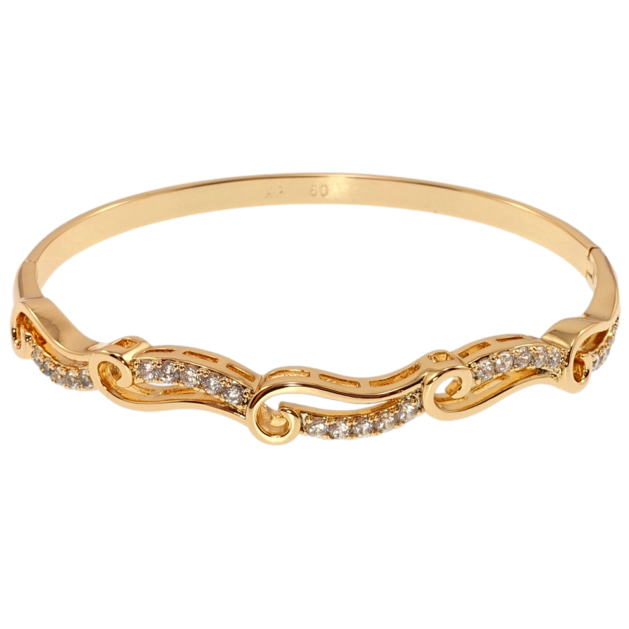 Браслет Xuping Позолота 18K Морская волна ø 6см фото №1 Браслет Xuping Позолота 18K Морская волна ø 6см фото №1