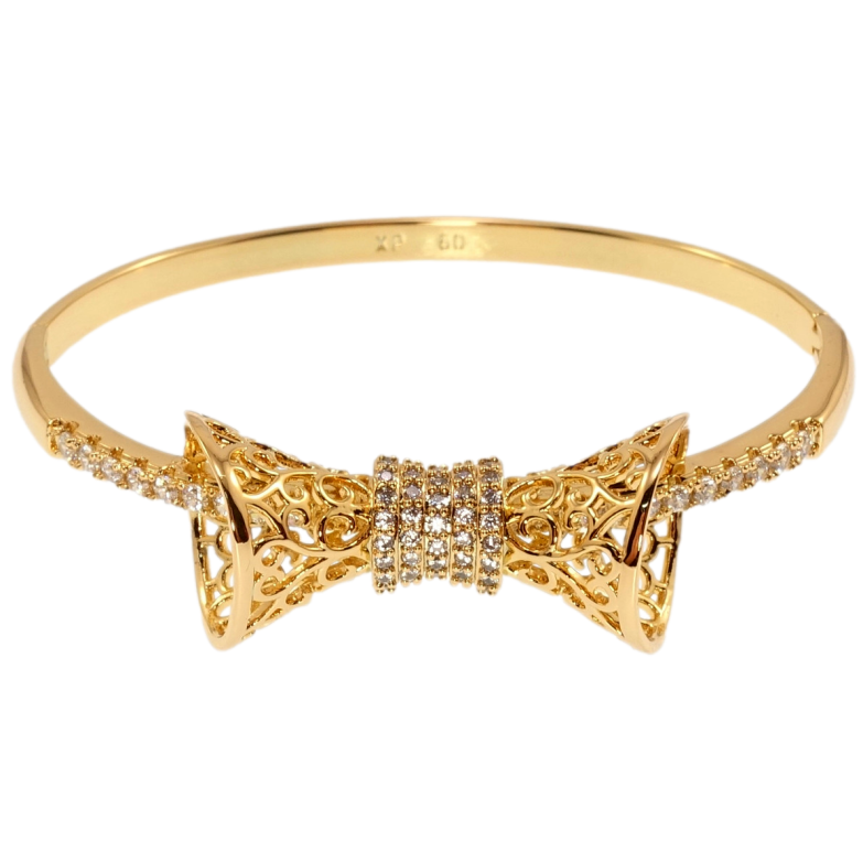 Браслет Xuping Позолота 18K Ажурний бантик ø 6см фото №1