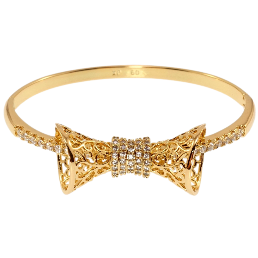 Браслет Xuping Позолота 18K Ажурный бантик ø 6см фото №1