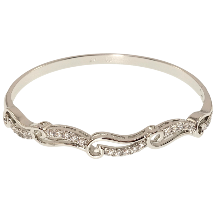 Браслет Xuping Родий Морская волна ø 6см фото №7 Браслет Xuping Родий Морская волна ø 6см фото №7