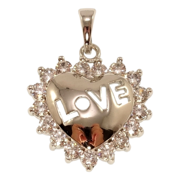 Кулон Xuping Родий Сердце Love с цирконием для цепочки до 5мм фото №19 Кулон Xuping Родий Сердце Love с цирконием для цепочки до 5мм фото №19