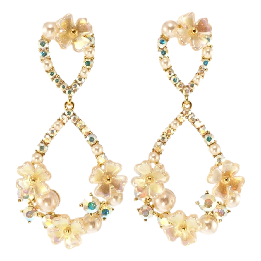 Сережки Xuping QQMM Позолота 14K пусети Квіткові крапельки фото №1 Сережки Xuping QQMM Позолота 14K пусети Квіткові крапельки фото №1