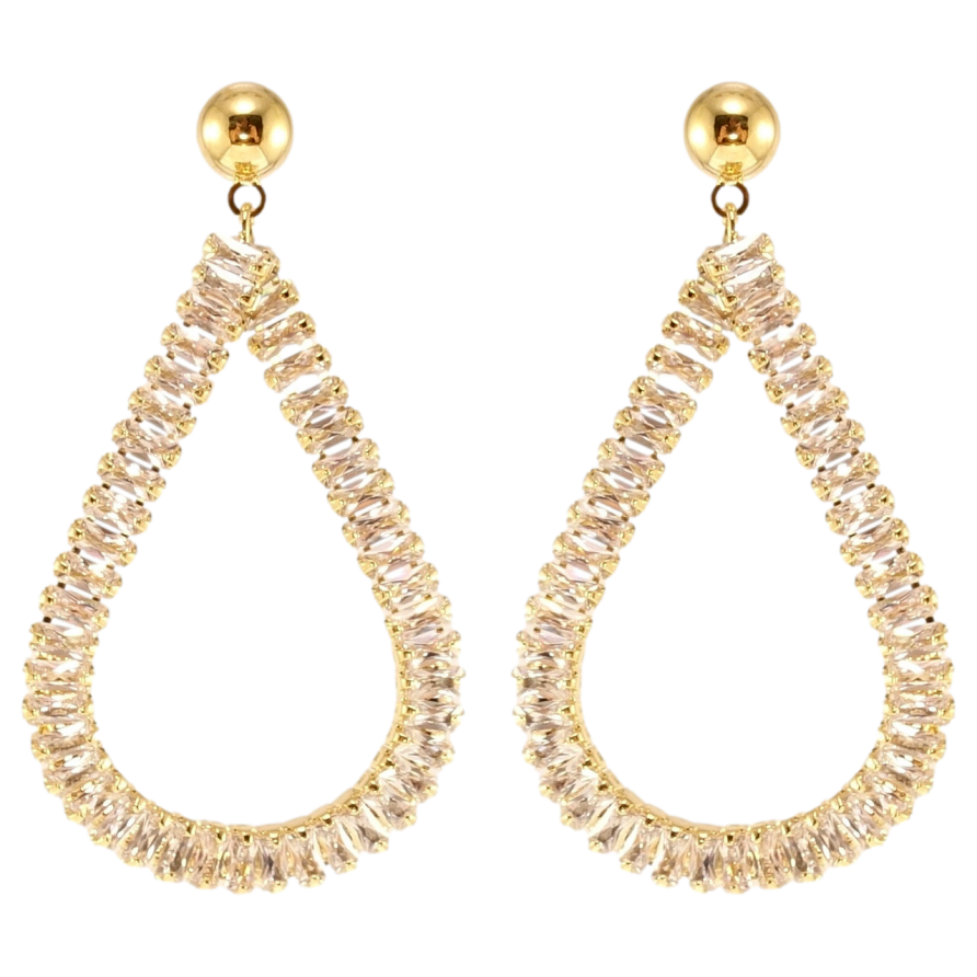 Серьги Xuping QQMM Позолота 14K пусеты Кристальные капельки фото №1 Серьги Xuping QQMM Позолота 14K пусеты Кристальные капельки фото №1