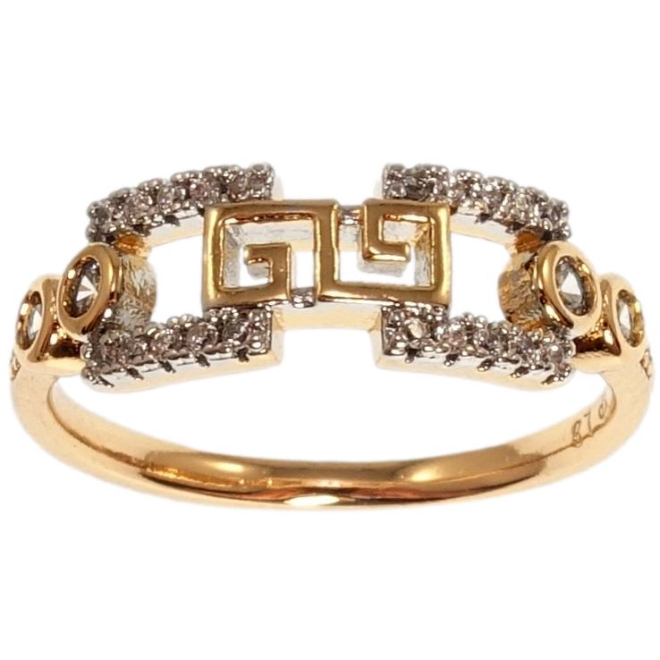 Каблучка Xuping Позолота 18K+Родій Стриманість форм із цирконієм фото №16