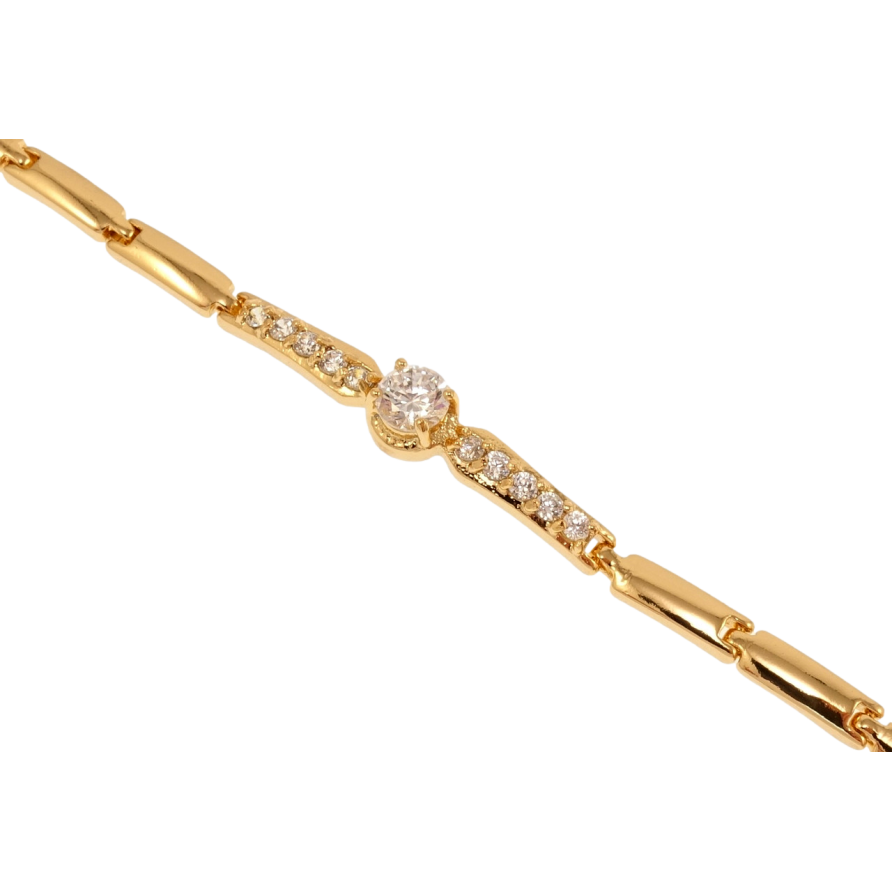 Браслет Xuping Позолота 18K Ніжність довжина з дод. замком 17.5,20.5см х 4мм фото №1